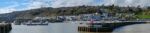 View Of Lyme Regis From The Harbour Entrance Stock Photo