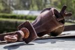 Rusty Vintage Meat Grinder Stock Photo