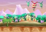 Cartoon  Landscape With Separated Layers For Game And Animation Stock Photo