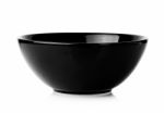 Black Bowl Isolated On A White Background Stock Photo