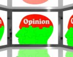 Opinion On Brain On Screen Showing Personal Opinion Stock Photo