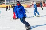 Deogyusan,korea - January 1: Skier Skiing On Deogyusan Ski Resort In Winter,south Korea On January 1, 2016 Stock Photo