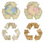 Paper Recycling Symbol Stock Photo