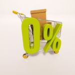 Shopping Cart And 0 Percent Stock Photo