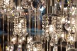 Closeup Crystal Chandelier Stock Photo