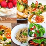 Healthy Vegetarian Vegan Food Collage Stock Photo