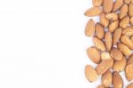 Almond Nuts Isolated On White Background Stock Photo