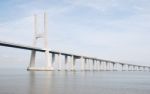 Vasco Da Gama Bridge In Lisbon, Portugal Stock Photo