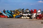 Old Junk Cars Stock Photo