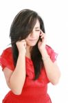 Young Woman With Headache Stock Photo