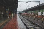 Indian Railway Station Stock Photo