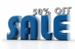 Sale 50 Percent Off  Stock Photo