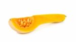 Slice Butternut Squash Isolated Stock Photo