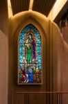 Interior View Of The Hallgrimskirkja Church In Reykjavik Stock Photo