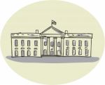 White House Building Oval Drawing Stock Photo