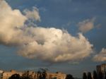 Clouds Of A Storm Over The City Float  Stock Photo