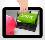 Earn Key Displays Web Income Profit And Revenue Stock Photo