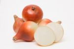 Onions Isolated On A White Background Stock Photo