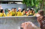 Primary Students Visit The Zoo, In The Jul 27, 2016. Bangkok Thailand Stock Photo