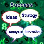 Success Words Indicates Thoughts Victory And Idea Stock Photo