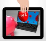 Sale Laptop Displays Online Reduced Prices And Bargains Stock Photo