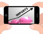 Imports Arrow Displays Buying And Importing International Produc Stock Photo