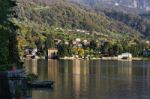 Scenic View Of Lake Como From Mandello Del Lario Stock Photo