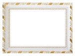 Gold Wood White Frame Stock Photo