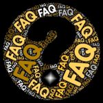 Faq Question Mark Represents Frequently Asked Questions Stock Photo