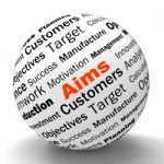 Aims Sphere Definition Means Business Goals And Objectives Stock Photo