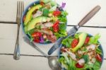 Chicken Avocado Salad Stock Photo