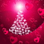 Xmas Tree Shows Valentine's Day And Festive Stock Photo