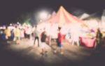 Festival Event With Blurred People Background Stock Photo