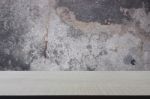 Top Of Wood Table On Old Concrete Wall Background Stock Photo