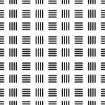 Seamless Black Line Abstract Pattern With White Background, , Copy Space For Text, Black And White Theme Stock Photo