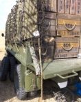 Crates Of Supplies In A Military Truck Stock Photo