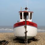 Fishing Boat On The Beach At Dungeness Stock Photo