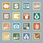 Finance And Money  Sticker Icon Set Stock Photo