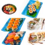 Japanese Sushi Collage Stock Photo