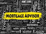 Mortgage Advisor Indicates Real Estate And Advice Stock Photo