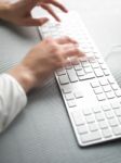 Speedy Typing With Keyboard Stock Photo