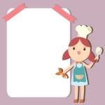 Little Chef With An Empty Space For Your Text Stock Photo