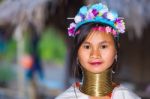 Karen Tribal Girl From Padaung Long Neck Hill Tribe Village Stock Photo