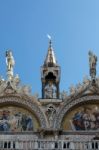 Partial View Of Saint Marks Basilica Venice Stock Photo