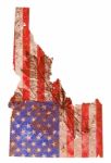 Idaho State Map Flag Pattern Stock Photo