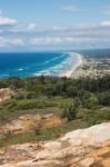 Pristine Beach On Moreton Island.  Stock Photo