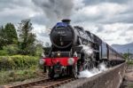 The Jacobite Steaming Through Corpach Stock Photo