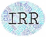 Irr Currency Means Foreign Exchange And Fx Stock Photo