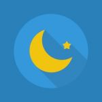 Weather Flat Icon. Moon Stock Photo