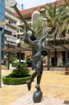 Marbella, Andalucia/spain -july 6 : Mercurio Statue By Salvador Stock Photo